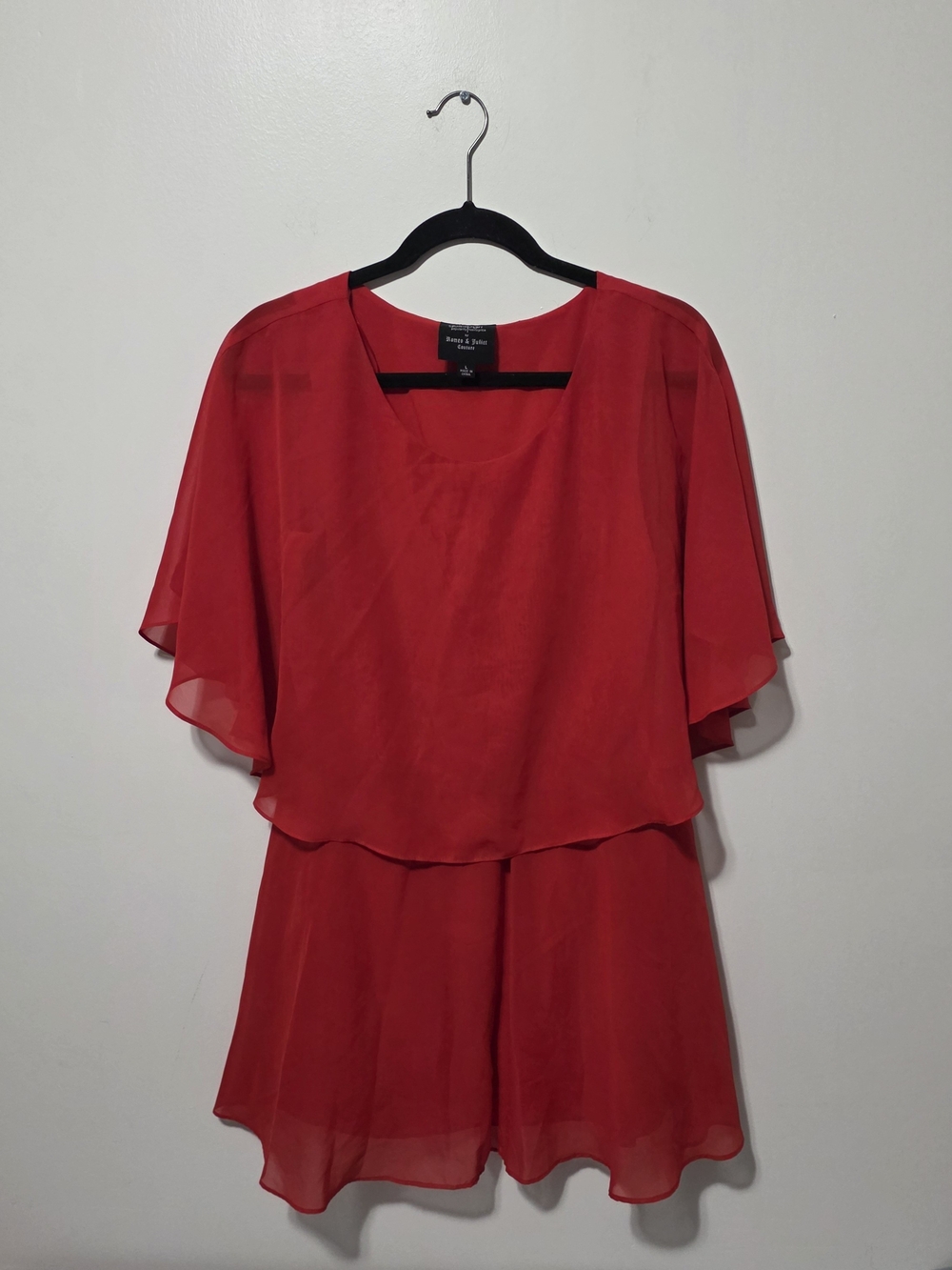 Gossip Girl Red Chiffon Mini Dress